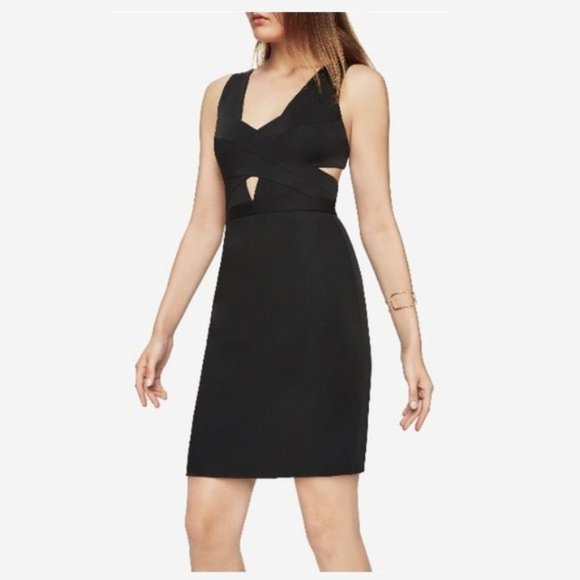 BCBG MAXAZRIA Annalisa Cutout Mini Dress Black Sz 8 NWT - Picture 3 of 7